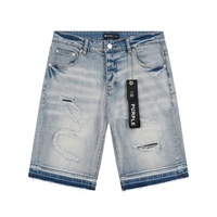 Purple Shorts Cielo Blanco Roturas