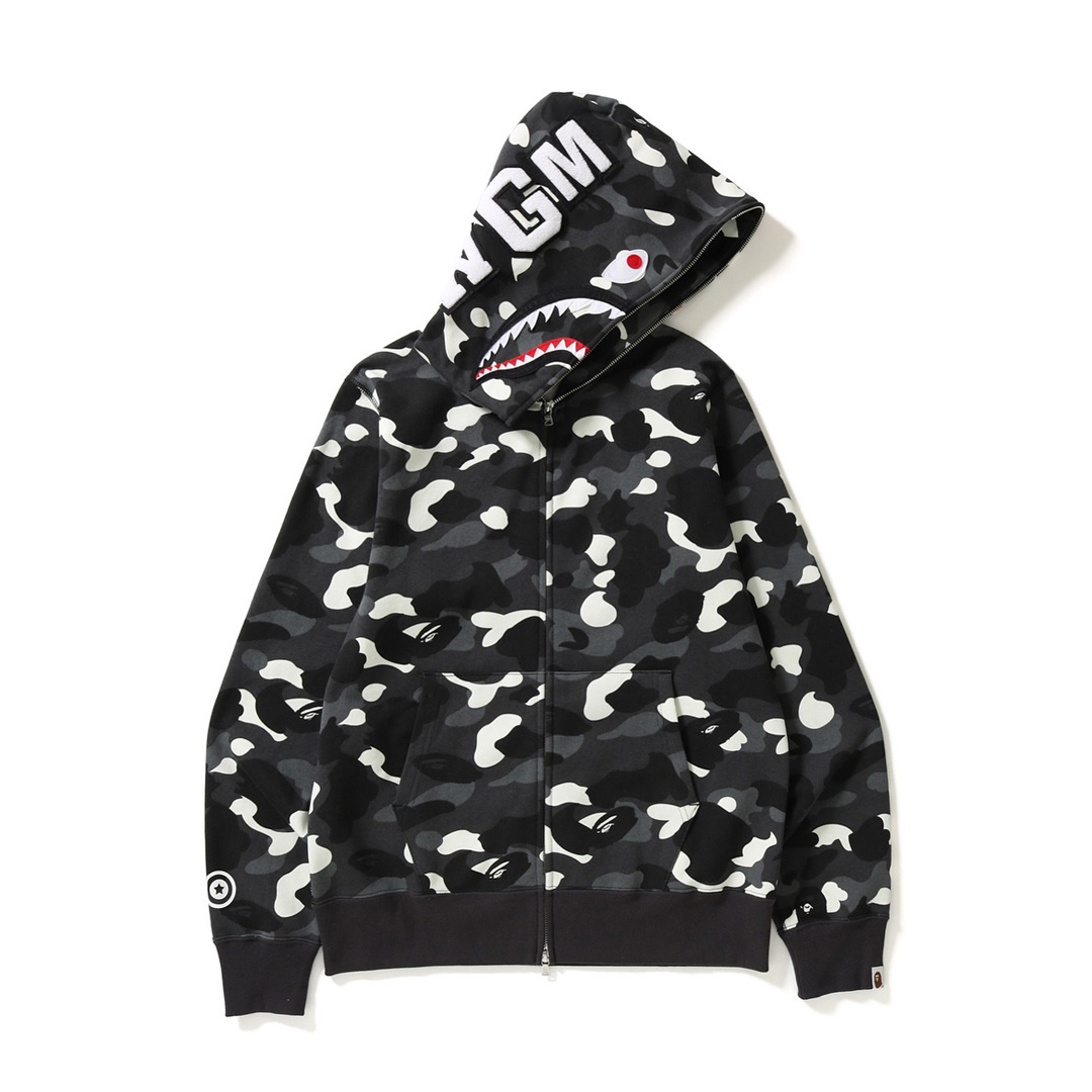 Bape Zip Hoodie Camo Negro Blanco