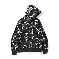 Bape Zip Hoodie Camo Negro Blanco