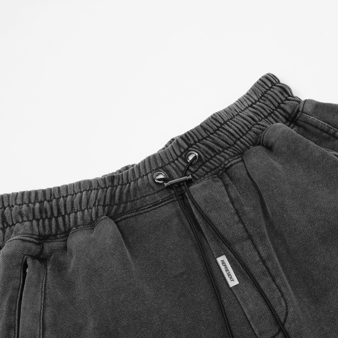 Pantalon Represent Negro Negro Marron Logo Blanco