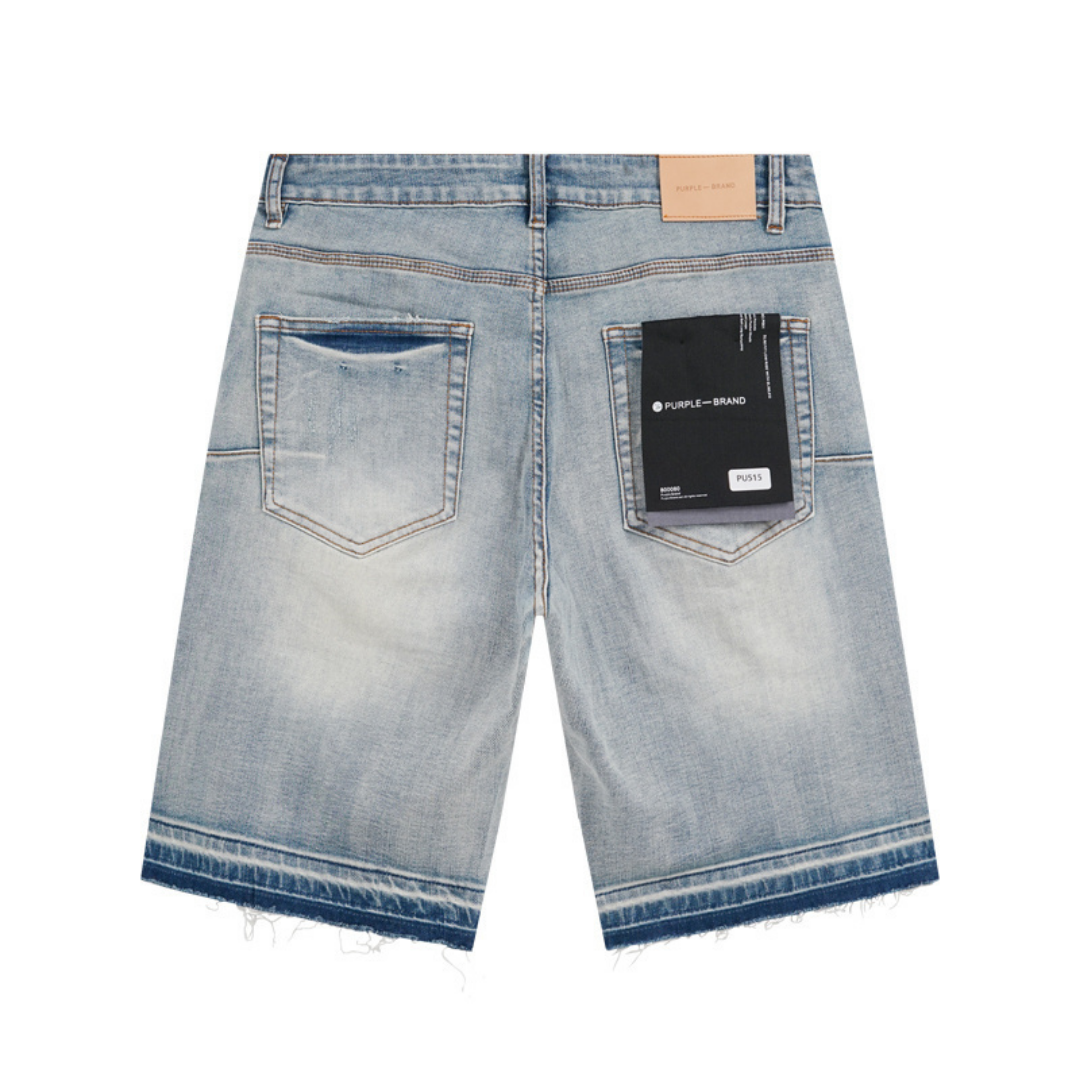 Purple Shorts Cielo Blanco Roturas