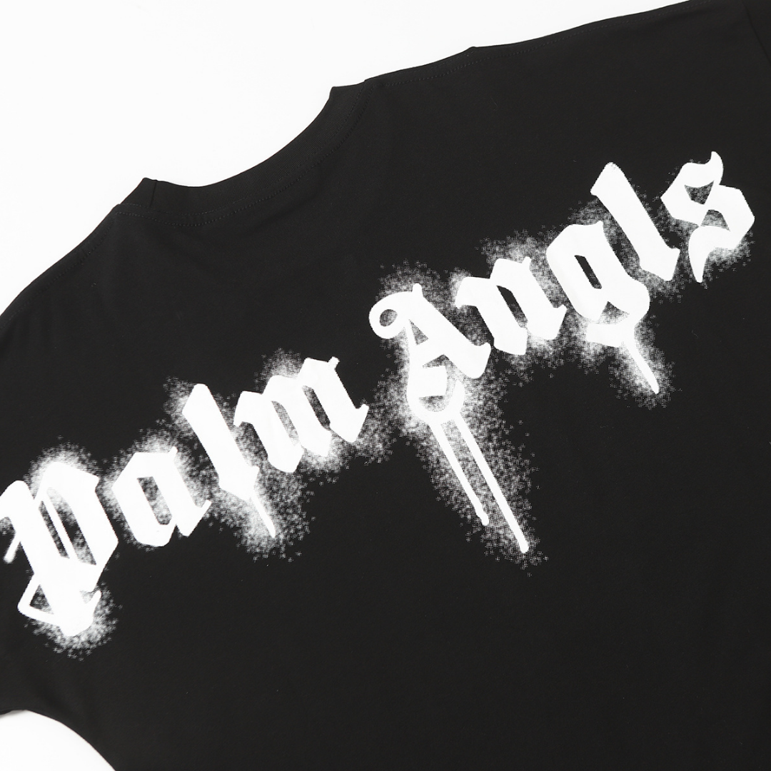 Camiseta Palm Angels Negro/Rosa