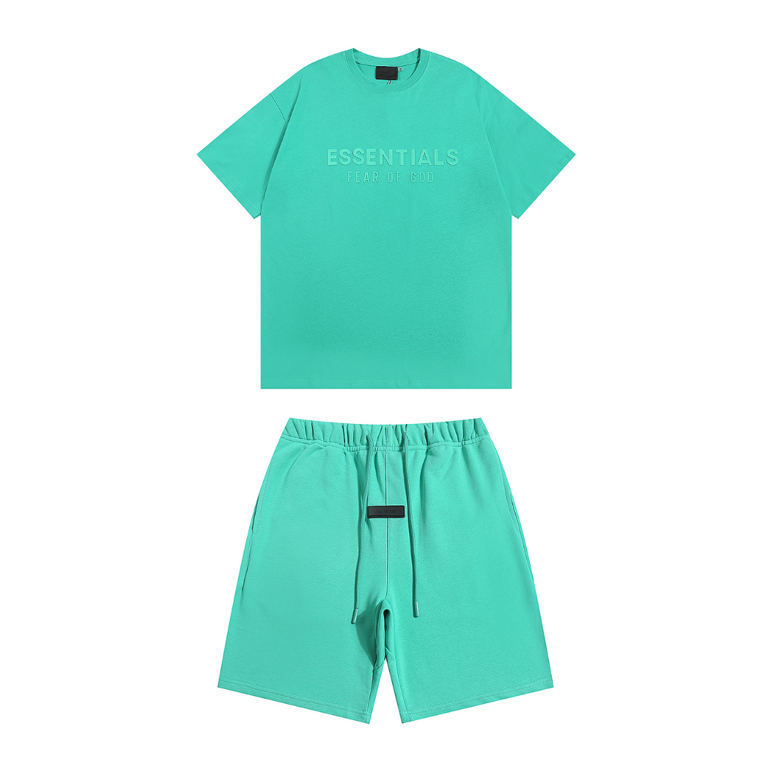 Essentials Short Set Cielo Blanco Monograma
