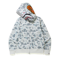 Bape Zip Hoodie Camo Blanco 4