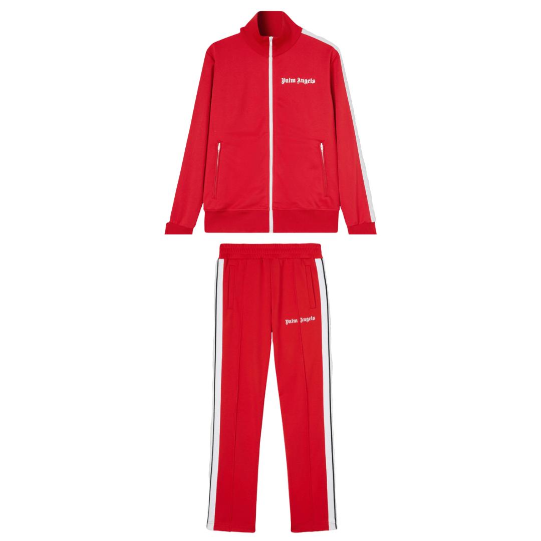 Conjunto Palm Angels Rojo Monograma Rojo