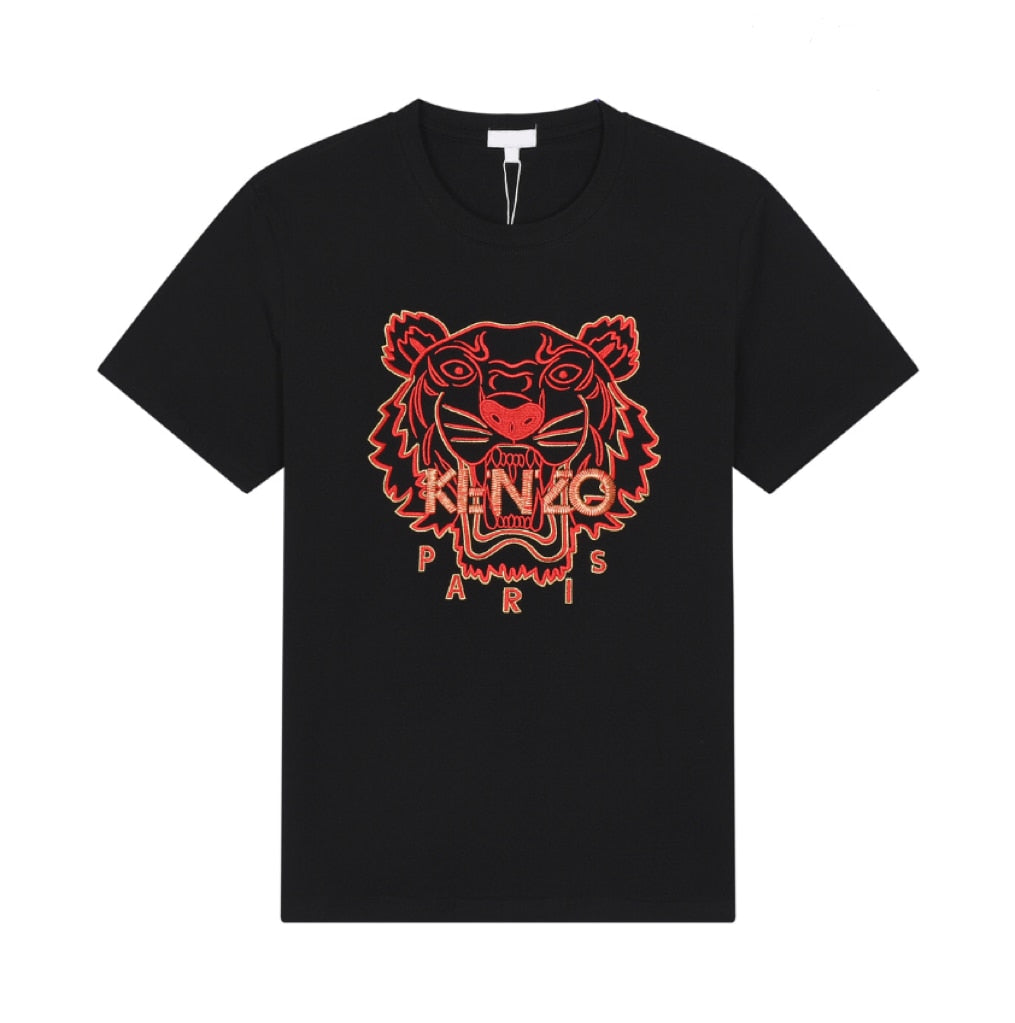 Tiger T-shirt Negro Tigre Rojo