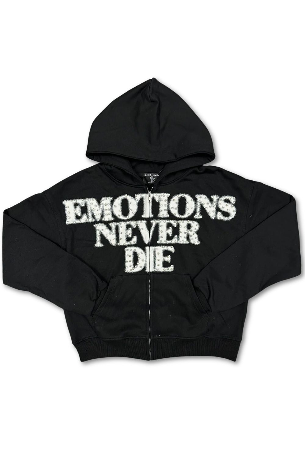 Mixed Emotion "Emotions Never Die" Zip Hoodie · Negro