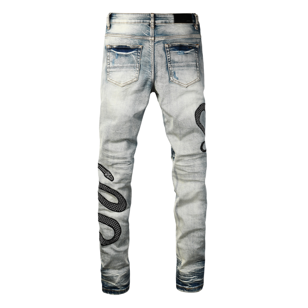 Amiri Snake Jean dorso