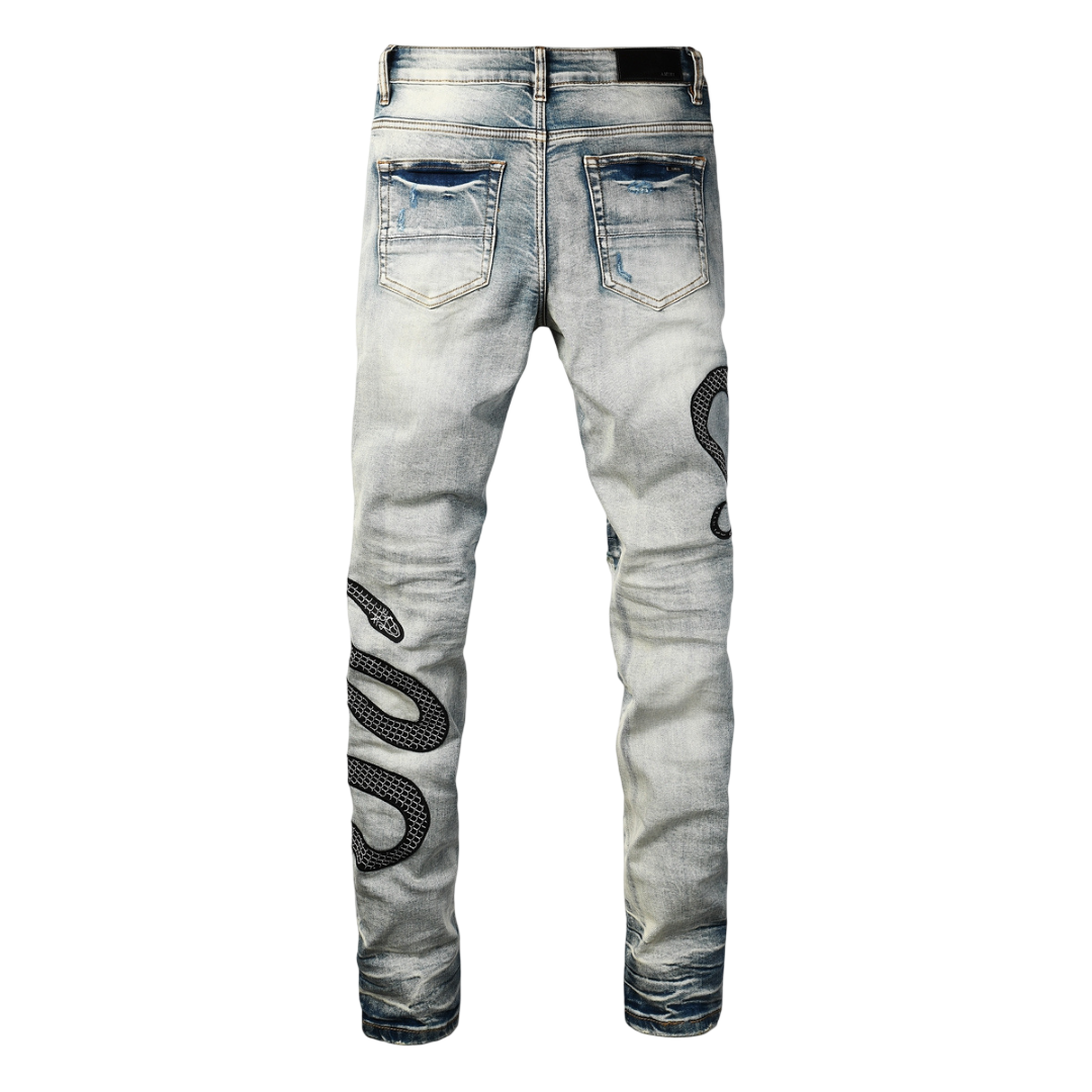 Amiri Snake Jean dorso