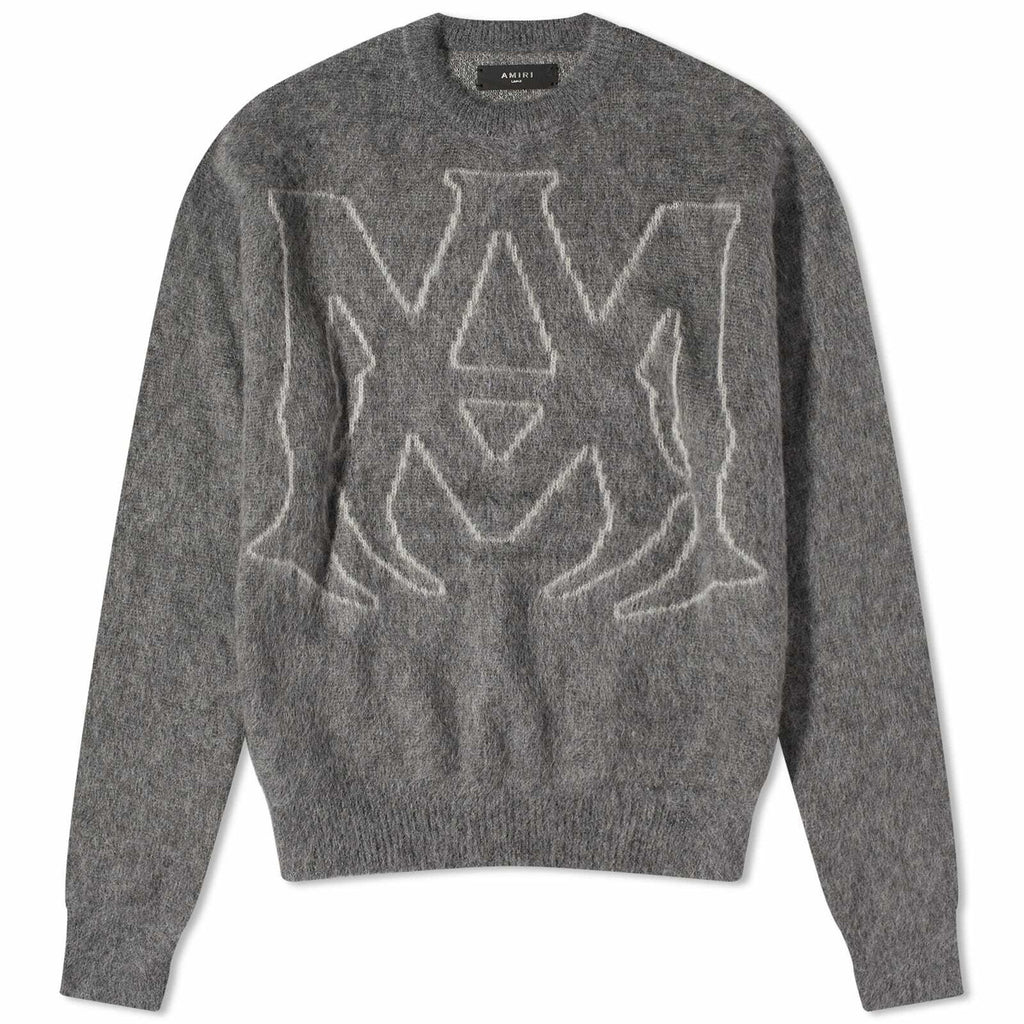Amiri MA Logo Mohair Sweater in grey