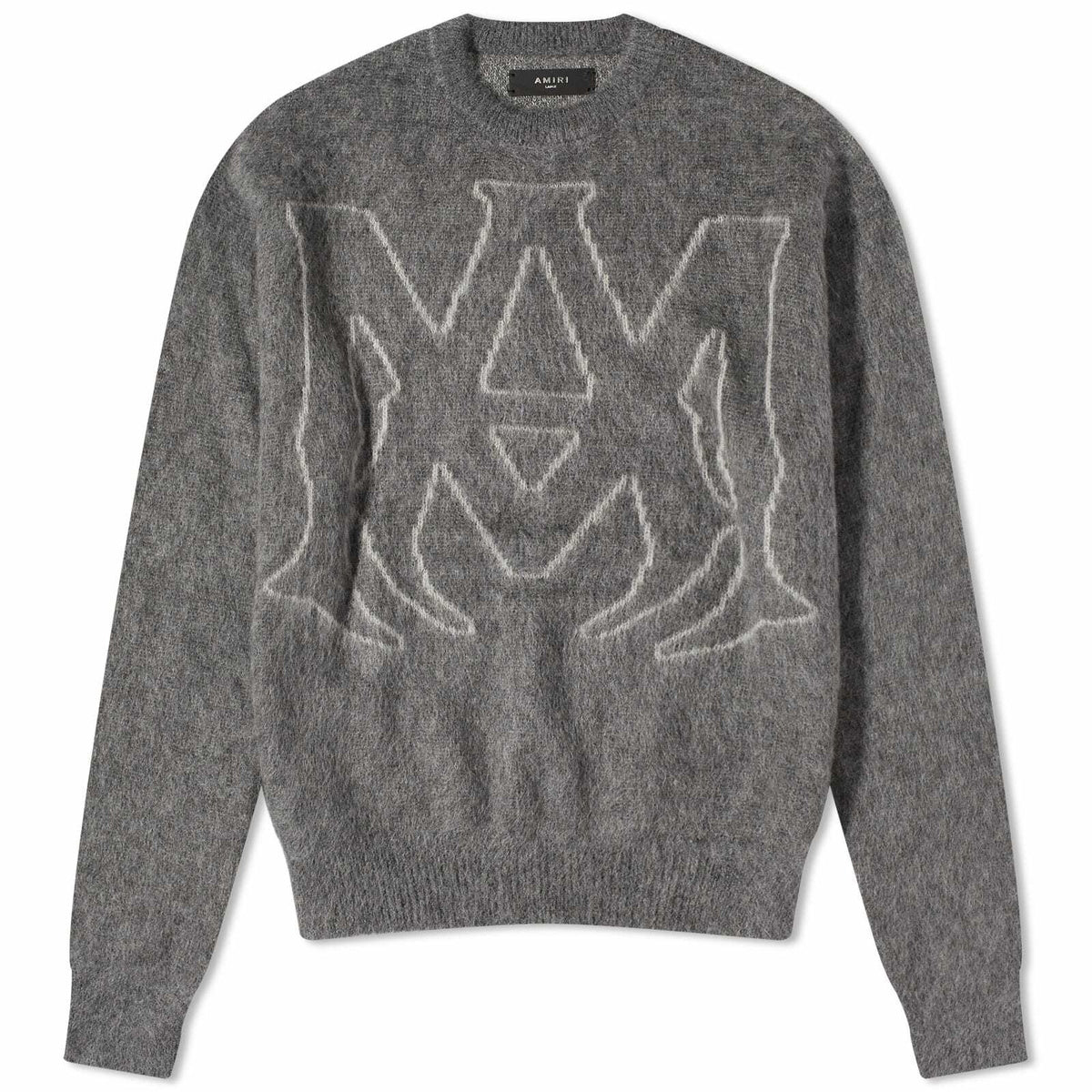 Amiri MA Logo Mohair Sweater in grey