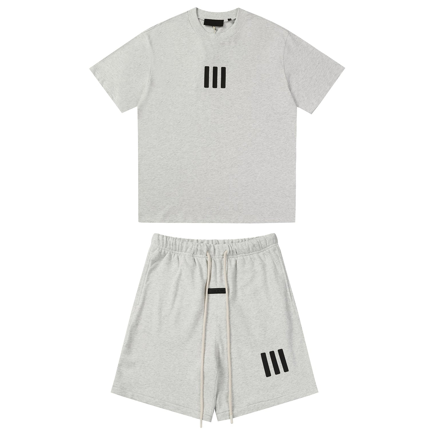 Essentials Grey Short Set Café Puntos