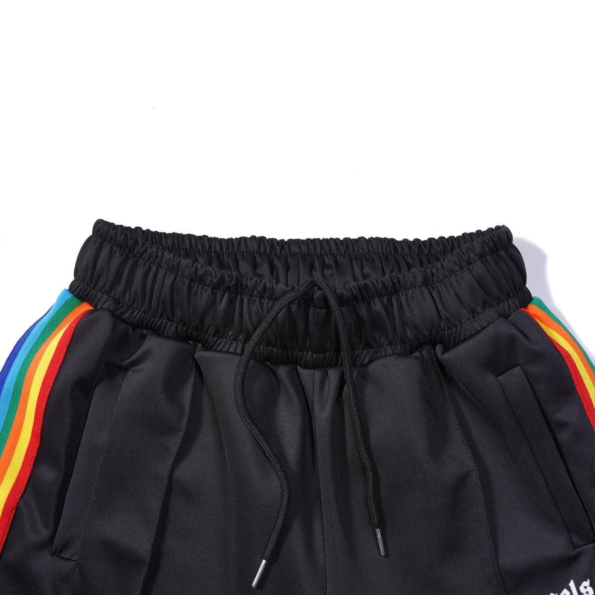 Pantalon Palm Angels Negro Corto Negro Con Rayas