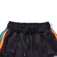 Pantalon Palm Angels Negro Corto Negro Con Rayas