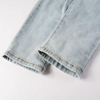 Amr Light Blue Patch Jeans Azul