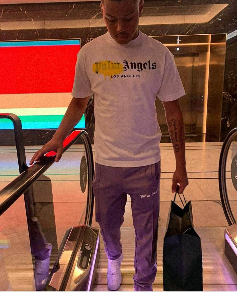 Palm Angels Palm Los Angeles T-shirt - Blanco/Amarillo