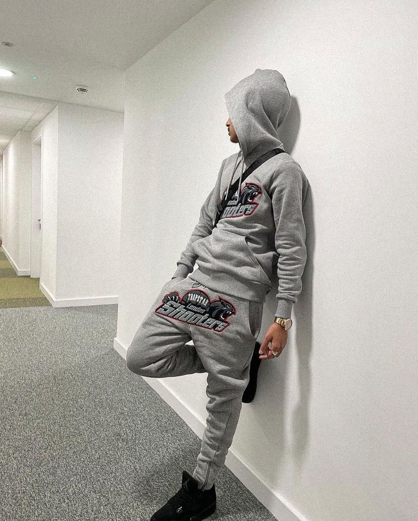 Conjunto Trapstar Gris Gris Rojo