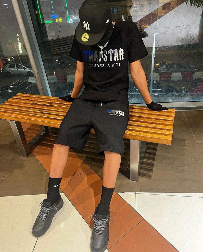 Conjunto Trapstar Negro Azul Negro