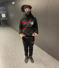 Conjunto Trapstar Negro Negro Rojo