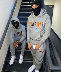 Conjunto Trapstar Gris Gris Naranja