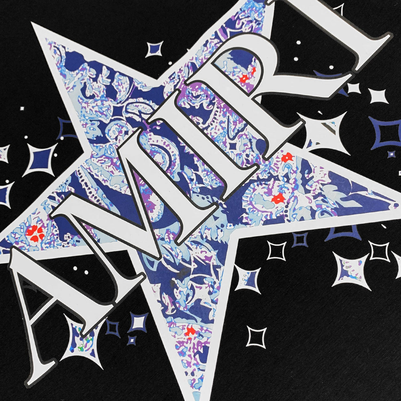 Amr Paisley Star T-shirt Blanco