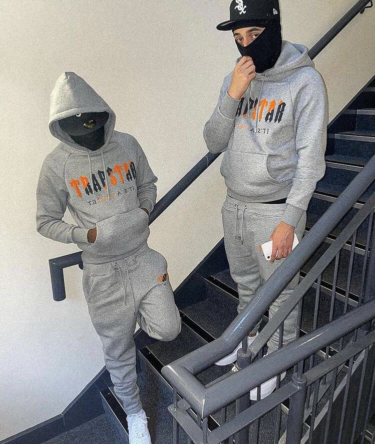 Conjunto Trapstar Gris Gris Naranja