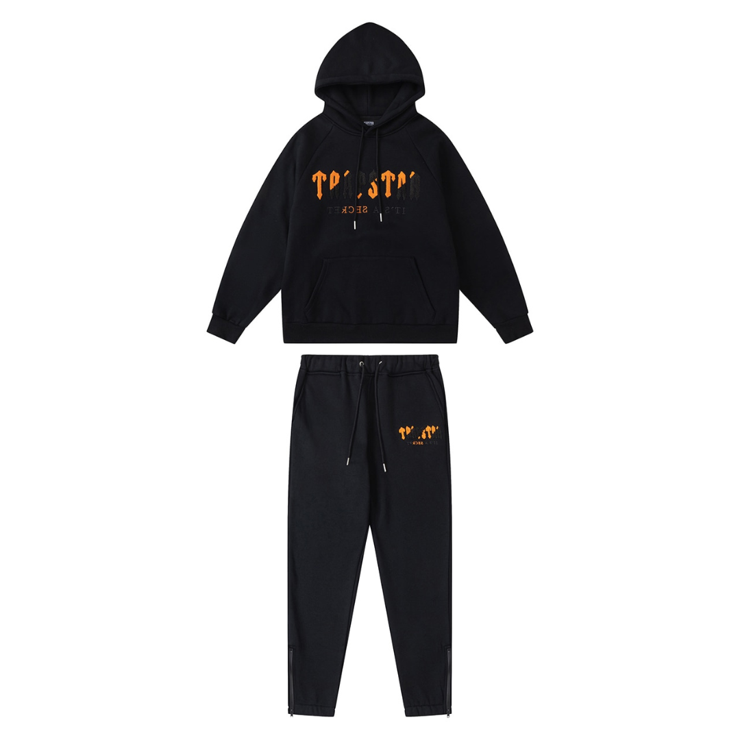 Conjunto Trapstar Negro Negro Naranja 2