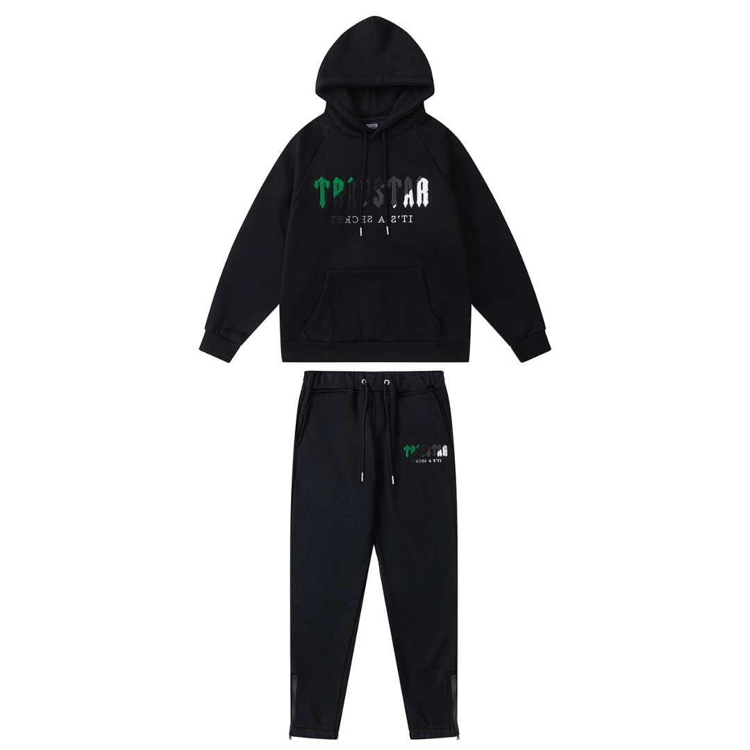 Conjunto Trapstar Negro Negro Verde